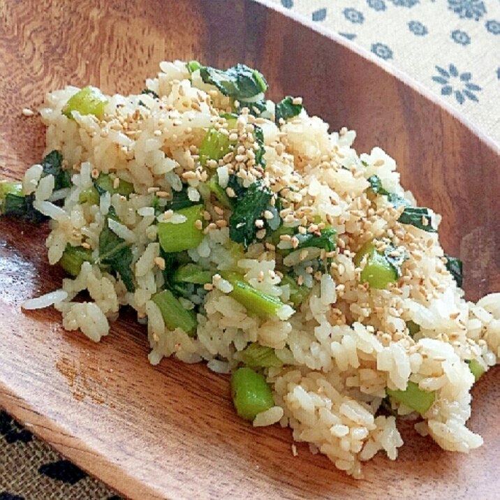 *野沢菜漬けのチャーハン*